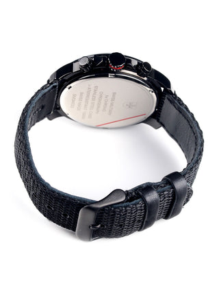 Angle shot of Swiss Military By Chrono Chronograph SM34033.06 Black Nylon Unisex Watch on white background