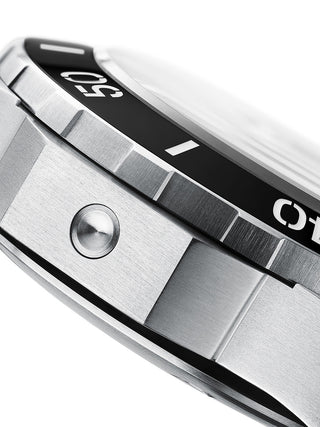 Angle shot of Swiss Military By Chrono SMA34092.03 Silver Stainless Steel Unisex Watch on white background
