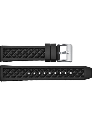Angle shot of Swiss Military By Chrono SMA34092.06 Black Silicone Unisex Watch on white background