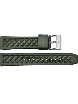 Angle shot of Swiss Military By Chrono SMA34092.09 Grey Dial Green Silicone Unisex Watch on white background
