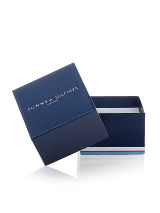 Angle shot of Tommy Hilfiger 1791689 Blue Stainless Steel Unisex Watch on white background