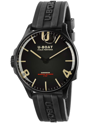 Angle shot of U-Boat 8464/C Black Unisex Watch on white background