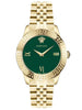Versace VEVC00619 Green Dial Gold Stainless Steel Womens Watch