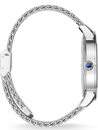 Angle shot of Thomas Sabo WA0301-201-209 Blue Dial Silver Stainless Steel Womens Watch on white background