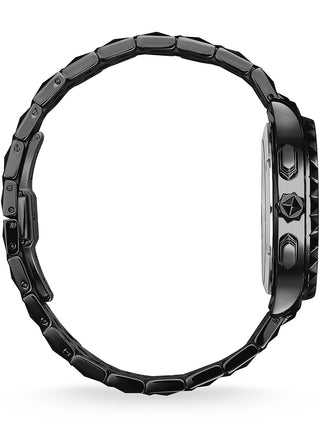 Angle shot of Thomas Sabo Chronograph WA0359-202-203 Black Stainless Steel Unisex Watch on white background
