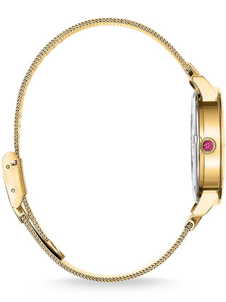 Angle shot of Thomas Sabo WA0369-264-211 Gold Stainless Steel Womens Watch on white background