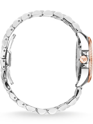 Angle shot of Thomas Sabo WA0371-277-201 Silver Dial Rose Gold Stainless Steel Womens Watch on white background