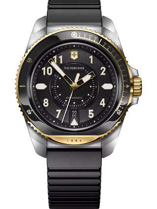 Front view of Victorinox 242014 Black Unisex Watch on white background