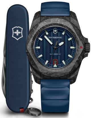 Front view of Victorinox 242022.1 Blue Unisex Watch on white background
