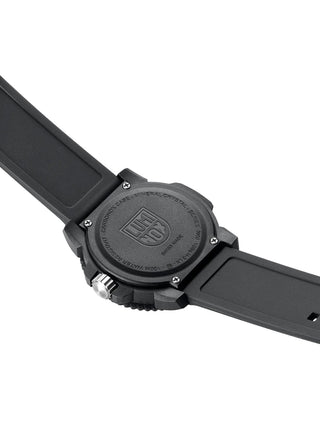 Angle shot of Luminox X2.2067.1 Black Silicone Unisex Watch on white background