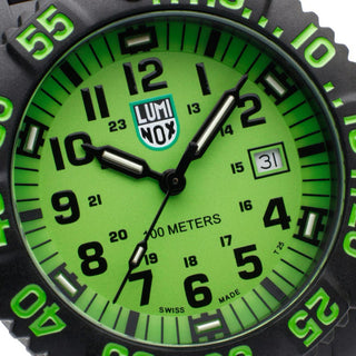 Angle shot of Luminox X2.2067.1 Black Silicone Unisex Watch on white background