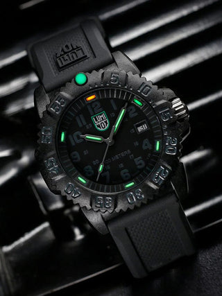 Angle shot of Luminox X2.2072 Black Silicone Unisex Watch on white background