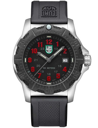 Front view of Luminox X2.2145 Black Silicone Unisex Watch on white background