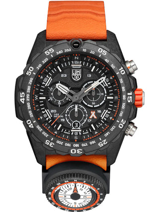 Front view of Luminox Chronograph XB.3749 Black Dial Unisex Watch on white background