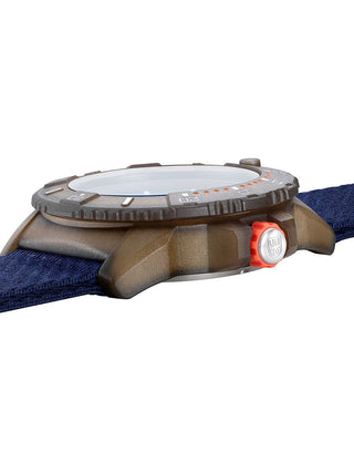 Angle shot of Luminox XB.3703 Blue Textile Unisex Watch on white background