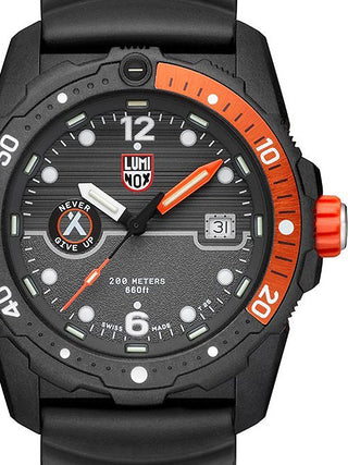 Front view of Luminox XB.3729 Black Unisex Watch on white background