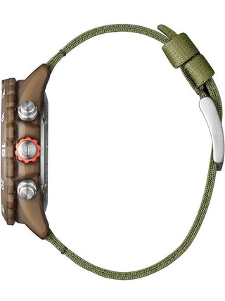Angle shot of Luminox Chronograph XB.3757.ECO Green Plastic Unisex Watch on white background