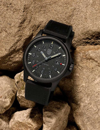 Angle shot of Luminox XL.1961 Black Unisex Watch on white background