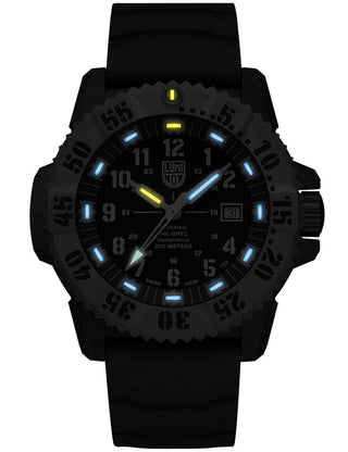 Angle shot of Luminox XL.3351.1.SET Black Unisex Watch on white background