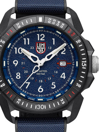 Front view of Luminox XL.1003.ICE Blue Unisex Watch on white background