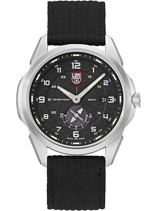 Angle shot of Luminox XL.1761 Black Textile Unisex Watch on white background