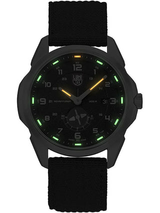 Angle shot of Luminox XL.1761 Black Textile Unisex Watch on white background