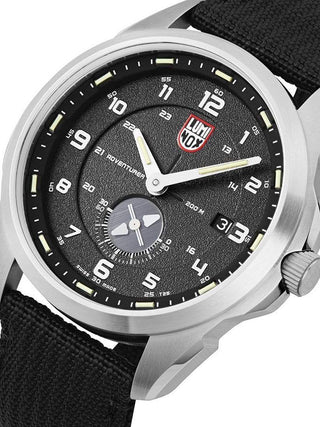 Angle shot of Luminox XL.1761 Black Textile Unisex Watch on white background