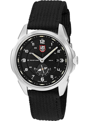 Angle shot of Luminox XL.1761 Black Textile Unisex Watch on white background