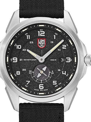Front view of Luminox XL.1761 Black Textile Unisex Watch on white background