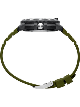 Angle shot of Luminox XS.3013.EVO.S Green Unisex Watch on white background