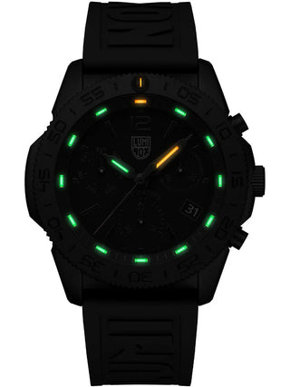 Angle shot of Luminox Chronograph XS.3141.BO.1 Black Unisex Watch on white background
