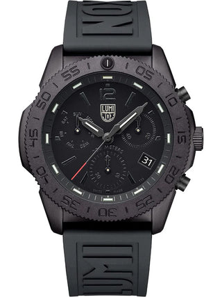 Front view of Luminox Chronograph XS.3141.BO.1 Black Unisex Watch on white background