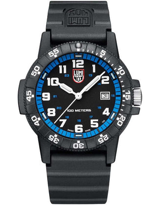 Front view of Luminox XS.0324 Black Silicone Unisex Watch on white background