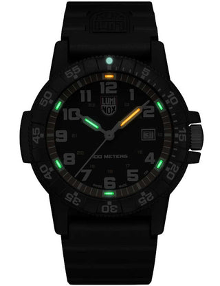 Angle shot of Luminox XS.0324 Black Silicone Unisex Watch on white background