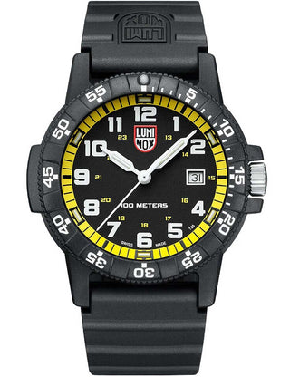 Front view of Luminox XS.0325 Black Silicone Unisex Watch on white background