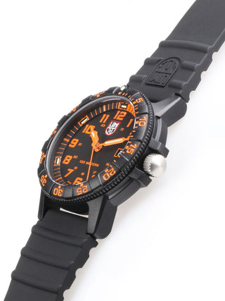 Angle shot of Luminox XS.0329 Black Silicone Unisex Watch on white background