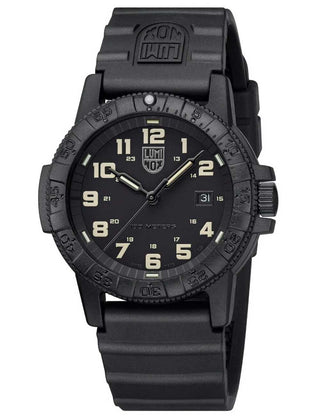 Angle shot of Luminox XS.0330 Black Silicone Unisex Watch on white background