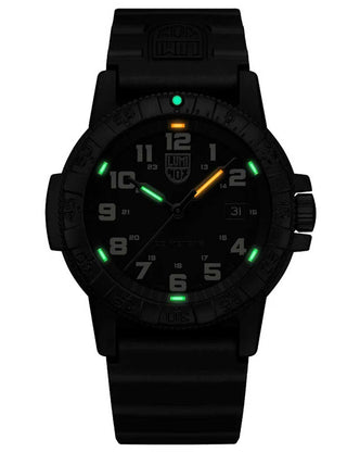 Angle shot of Luminox XS.0330 Black Silicone Unisex Watch on white background