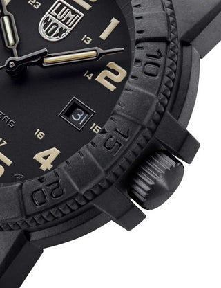 Angle shot of Luminox XS.0330 Black Silicone Unisex Watch on white background