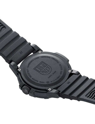 Angle shot of Luminox XS.0330 Black Silicone Unisex Watch on white background
