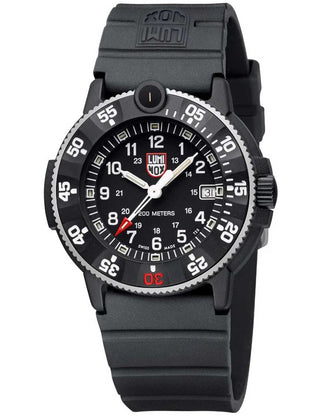 Angle shot of Luminox XS.3001.H.SET Black Unisex Watch on white background