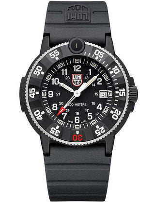 Front view of Luminox XS.3001.H.SET Black Unisex Watch on white background