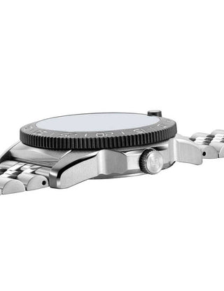 Angle shot of Luminox XS.3126M Mother Of Pearl Dial Silver Stainless Steel Unisex Watch on white background