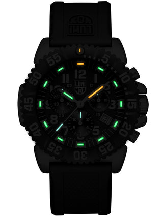 Angle shot of Luminox Chronograph XS.3181.F Black Unisex Watch on white background