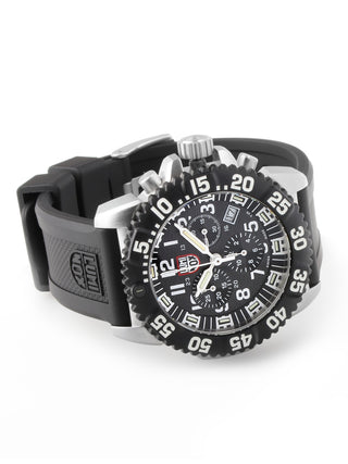 Angle shot of Luminox Chronograph XS.3181.F Black Unisex Watch on white background