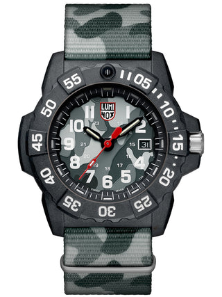 Angle shot of Luminox XS.3507.PH.L Grey Nylon Unisex Watch on white background