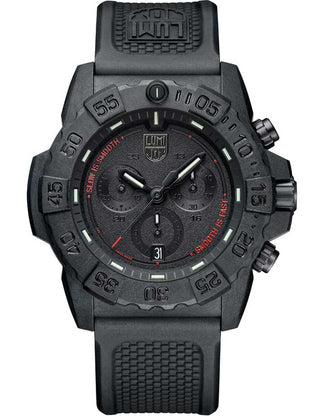 Front view of Luminox Chronograph XS.3581.SIS Black Unisex Watch on white background