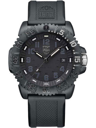 Front view of Luminox XS.3051.GO.NSF Black Unisex Watch on white background