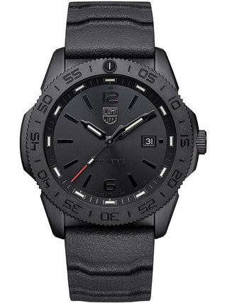 Angle shot of Luminox XS.3121.BO Black Unisex Watch on white background