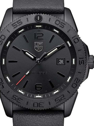 Front view of Luminox XS.3121.BO Black Unisex Watch on white background